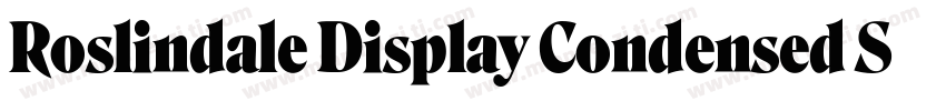 Roslindale Display Condensed Semi B字体转换